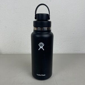 Hydro Flask Wide Mouth Water Bottle 32oz Black Insulated Stainless Steel Hydrate
